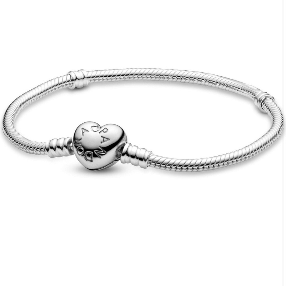 Pandora Moments Heart Clasp Snake Chain Bracelet